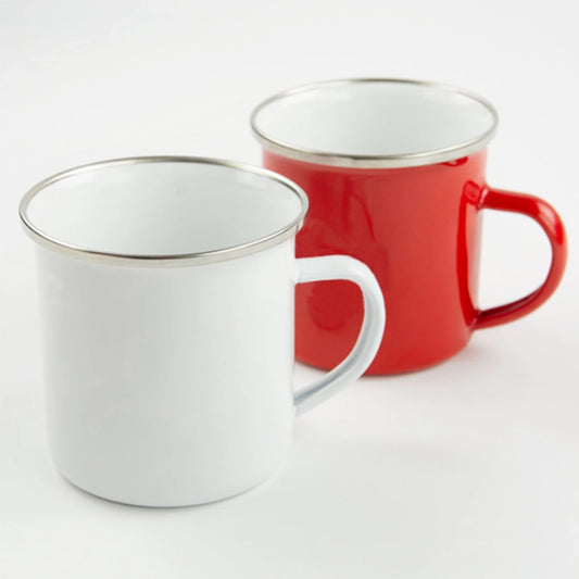 Personalized Couple Enamel Mug – Romantic Illustration & Love Quotes in 8 Languages