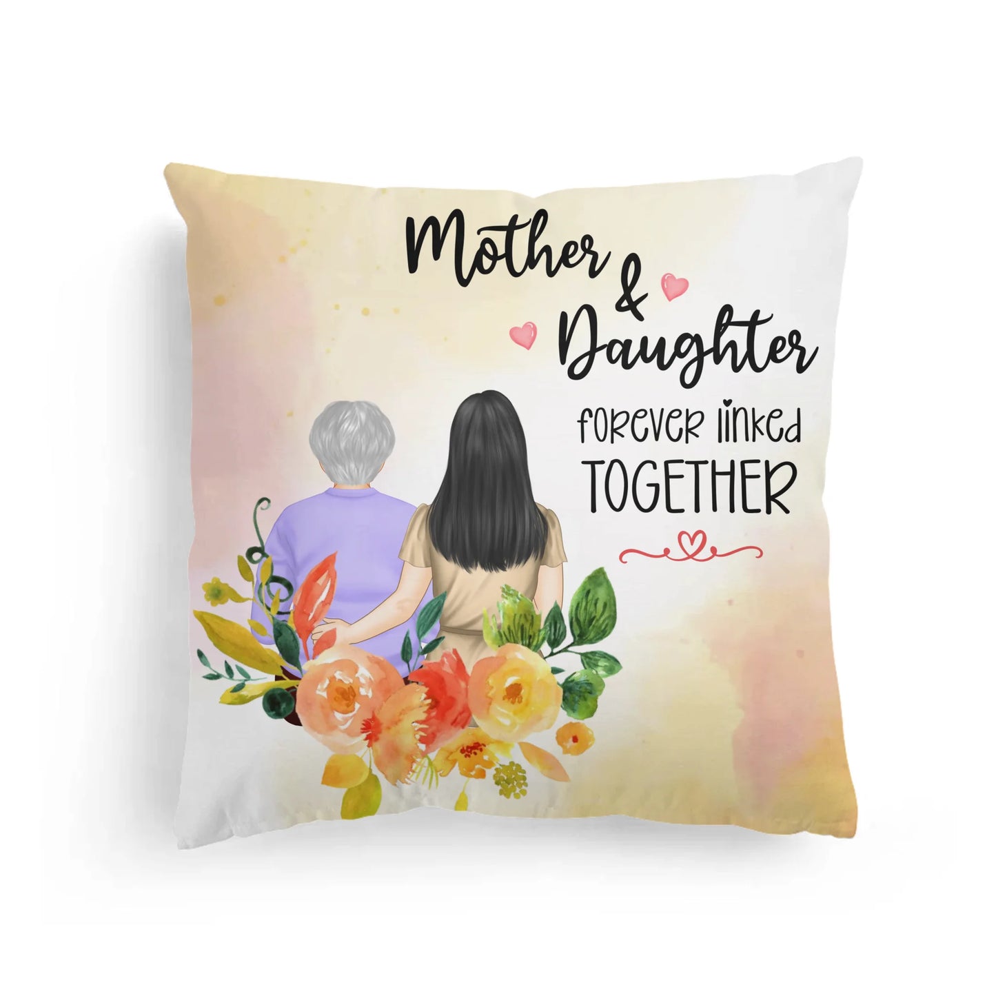 Mother & Daughter Personalized Pillow