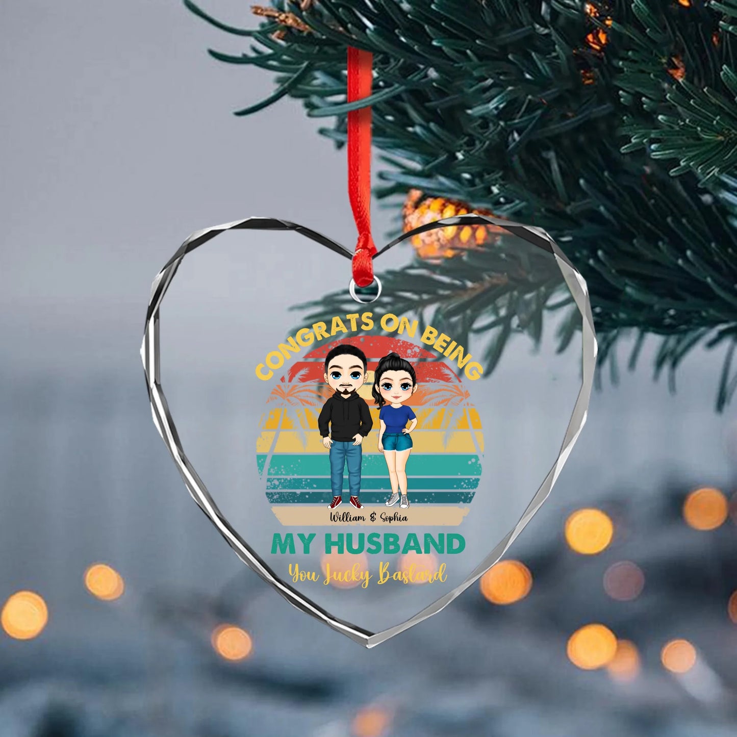 Husband & Wife Anniversary Ornament