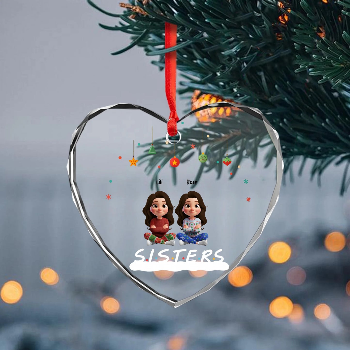 Sister & Bestie Personalized Ornament