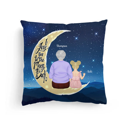 I Love You To The Moon And Back Pillow