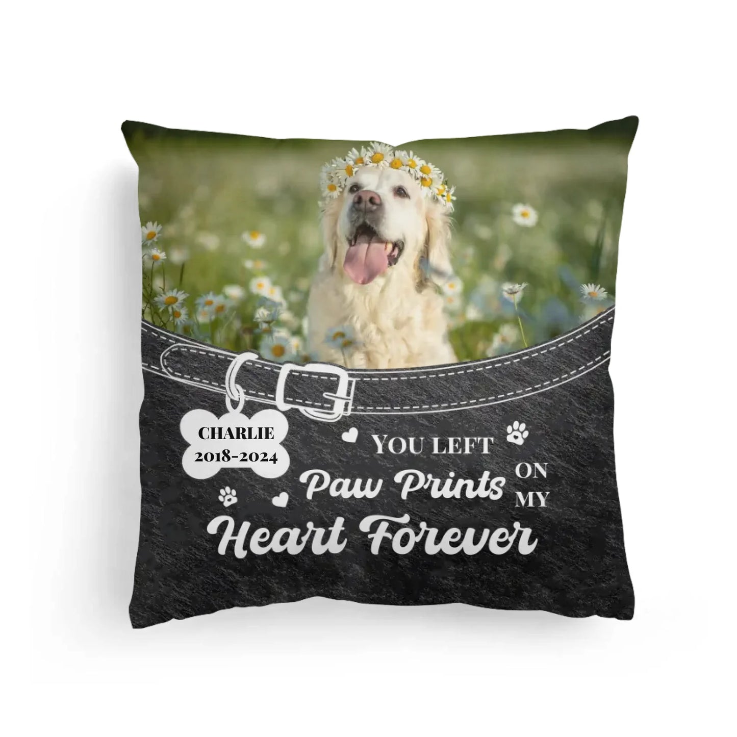 Custom Photo You Left Paw Prints On My Heart Forever