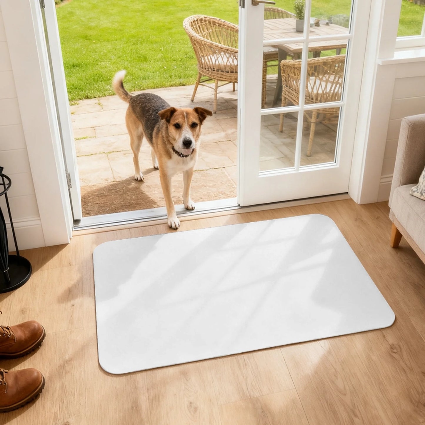 Custom Photo Doormat – Upload Your Own Image + Personalized Text