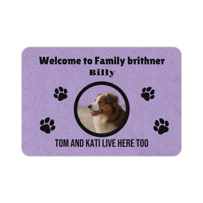 Custom Photo Doormat – Upload Your Own Image + Personalized Text