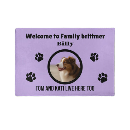 Custom Photo Doormat – Upload Your Own Image + Personalized Text