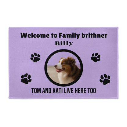 Custom Photo Doormat – Upload Your Own Image + Personalized Text